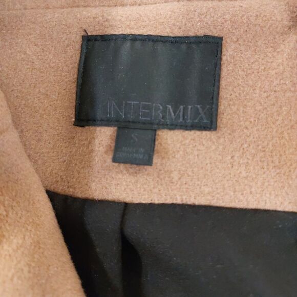 Intermix Double Breasted Tan Camel Vest Wool + Cashmere - Picture 4 of 6